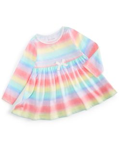 First Impressions Baby Girls Long Sleeve Stripe Tunic, Created For Macy's