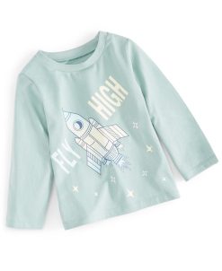 First Impressions Baby Boys Long Sleeve Rocket Shirt, Created For Macy's