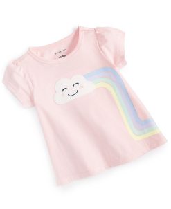 First Impressions Toddler Girls Short Sleeve Rainbow T Shirt, Created For Macy's