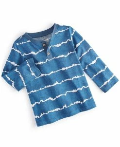 First Impressions Baby Boys Tie-Dye Stripe Shirt, Created For Macy's