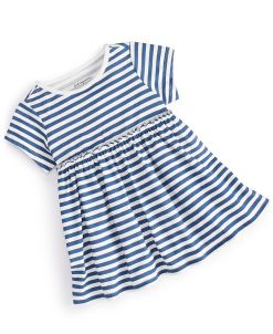 First Impressions Baby Girls Stripe Ruffled Tunic, Created For Macy's