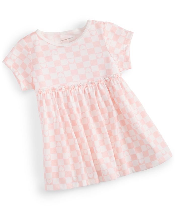 Baby Girls Short Sleeve Heart Checkered Ruffle Tunic, Created For Macy's First Impressions Baby Girls Short Sleeve Heart Checkered Ruffle Tunic, Created For Macy's -Carter’s Shop 22723511 fpx 1