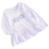 First Impressions Baby Girls Long Sleeve Wavy Vibes Peplum Top, Created For Macy's