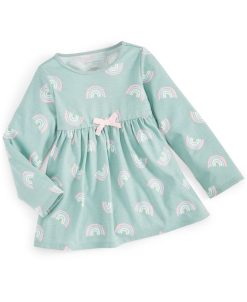 First Impressions Toddler Girls Long Sleeve Rainbow Tunic, Created For Macy's