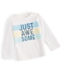 First Impressions Toddler Boys Long Sleeve Just Awesome Shirt, Created For Macy's