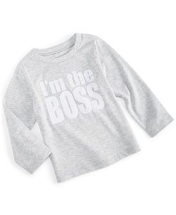 First Impressions Toddler Boys Long Sleeve Boss Shirt, Created For Macy's