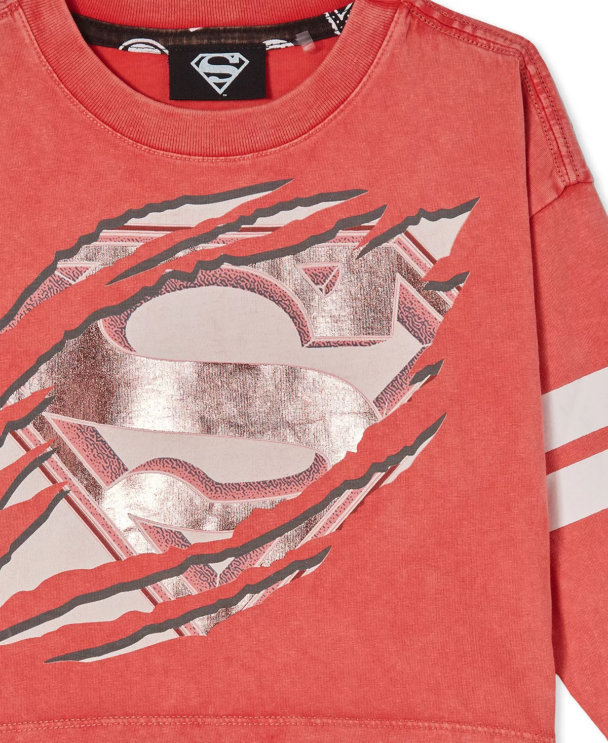 Big Girls Superman Cropped Long Sleeve Tee COTTON ON Big Girls Superman Cropped Long Sleeve Tee -Carter’s Shop