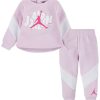 Jordan Baby Girls Air Cool Crew Neck Sweatshirt And Joggers, 2 Piece Set