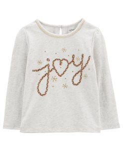 Carter's™ Toddler Girls Christmas Joy Jersey T-shirt