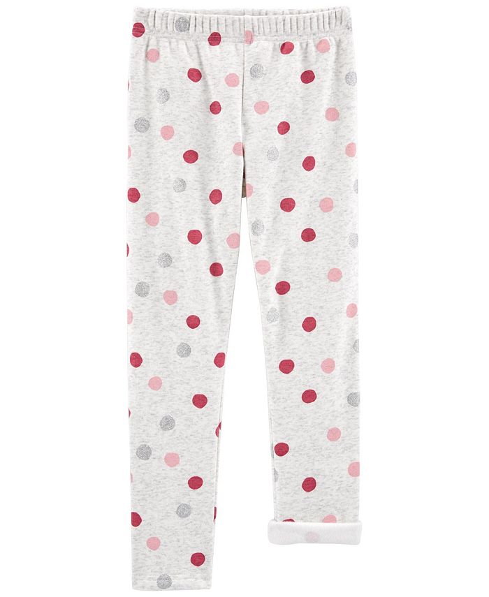 Little Girls Multi Colored Polka Dot Cozy Fleece Leggings Carter's™ Little Girls Multi Colored Polka Dot Cozy Fleece Leggings -Carter’s Shop