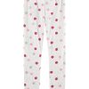 Carter's™ Little Girls Multi Colored Polka Dot Cozy Fleece Leggings