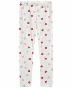 Carter's™ Little Girls Multi Colored Polka Dot Cozy Fleece Leggings