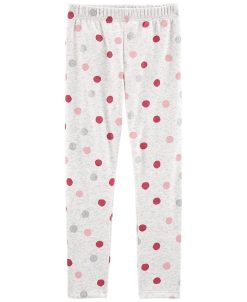 Carter's™ Big Girls Multi Colored Polka Dot Cozy Fleece Leggings