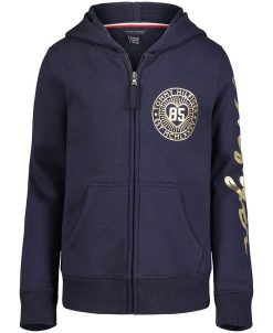 Tommy Hilfiger Big Girls Fleece Signature Zip-Up Hoodie