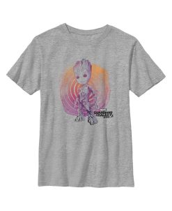 Marvel Boy's Guardians Vol. 2 Groot Watercolor Swirl Child T-Shirt