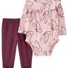 Carter's™ Baby Girls Printed Bodysuit With Ruffle And Pants, 2 Piece Set