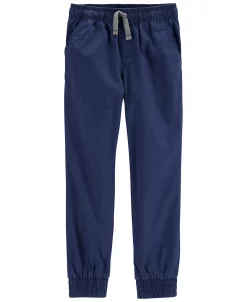 Carter's™ Little Boys Solid Pull On Poplin Pants