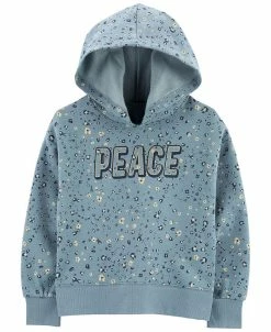Carter's™ Big Girls Graphic Printed Fleece Lounge Hooded Pullover