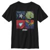 Marvel Boy's Avengers: Endgame Emblem 4 Panel Child T-Shirt