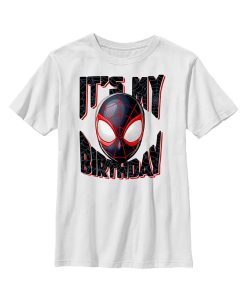 Marvel Boy's Miles Birthday Party Time Child T-Shirt