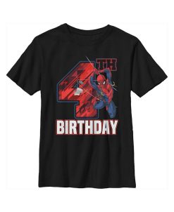 Marvel Boy's 4th Birthday Spidey Child T-Shirt