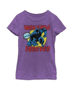 Marvel Girl's Black Panther Retro Battle Child T-Shirt