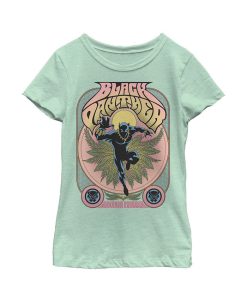 Marvel Girl's Black Panther 70's Poster Style Child T-Shirt