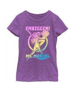 Girl's Ms. Marvel Embiggen Punch Child T-Shirt