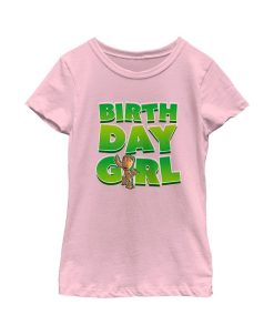 Marvel Girl's Guardians Of The Galaxy Birthday Girl Dancing Groot Child T-Shirt