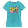 Marvel Girl's Guardians Of The Galaxy Birthday Girl Pot Plant Groot Child T-Shirt