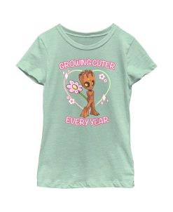 Marvel Girl's Guardians Of The Galaxy Groot Growing Cuter Child T-Shirt