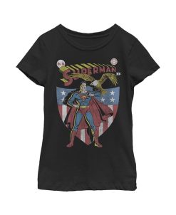 DC COMICS Girl's Superman All-American Hero Child T-Shirt