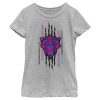 Marvel Girl's Black Panther: Wakanda Forever Geometric Black Panther Icon Scratch Child T-Shirt