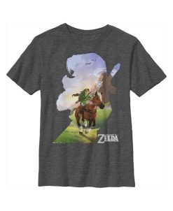 NINTENDO Boy's Legend Of Zelda Link Silhouette Child T-Shirt