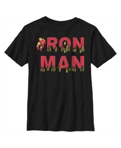 Marvel Boy's Flying Iron Man Child T-Shirt