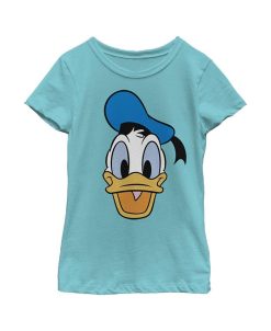 Disney Girl's Mickey & Friends Large Donald Duck Child T-Shirt