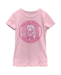 NINTENDO Girl's Feeling Peachy Child T-Shirt