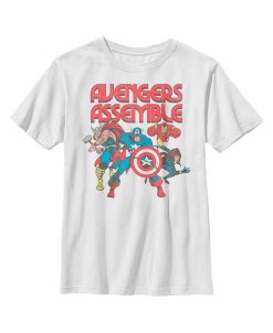 Marvel Boy's Comic Avengers Assemble Child T-Shirt