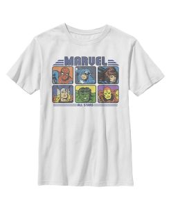 Marvel Boy's Retro Avengers Boxed Up Child T-Shirt