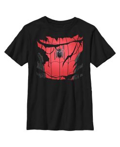 Marvel Boy's Ripped Spider-Man Costume Child T-Shirt