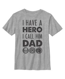 Marvel Boy's Father's Day Avengers Hero Dad Child T-Shirt