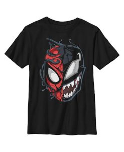 Marvel Boy's Spider-Man Venom Mask Split Child T-Shirt