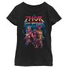 Marvel Girl's Thor: Love And Thunder Distressed Main Characters Child T-Shirt
