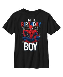 Marvel Boy's I'm Birthday Boy Spidey Child T-Shirt
