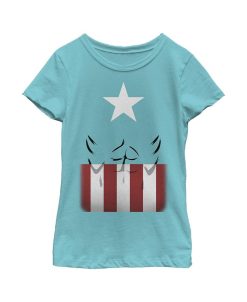 Marvel Girl's Captain America Body Child T-Shirt