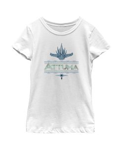 Marvel Girl's Black Panther: Wakanda Forever Attuma Logo Child T-Shirt
