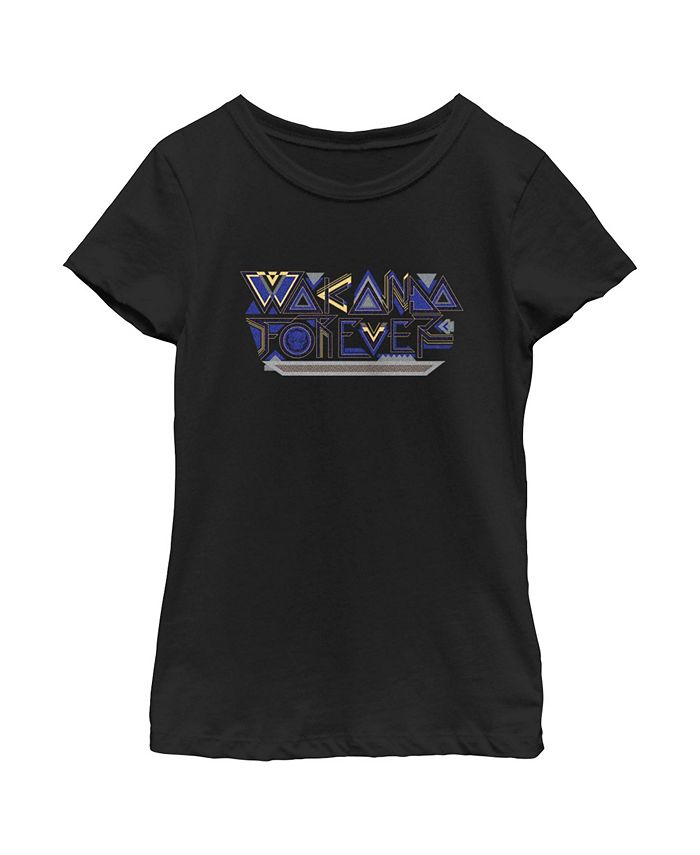 Girl's Black Panther: Wakanda Forever Yellow And Blue Pattern Logo Child T-Shirt Marvel Girl's Black Panther: Wakanda Forever Yellow And Blue Pattern Logo Child T-Shirt -Carter’s Shop