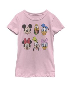 Disney Girl's Mickey Friends Mickey And Friends Group Portraits Child T-Shirt