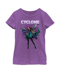 DC COMICS Girl's Black Adam Super Hero Cyclone Child T-Shirt
