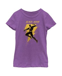 DC COMICS Girl's Black Adam Wrath Of The Legend Child T-Shirt